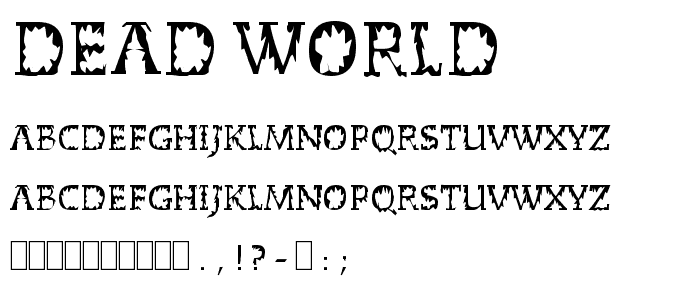 Dead World font
